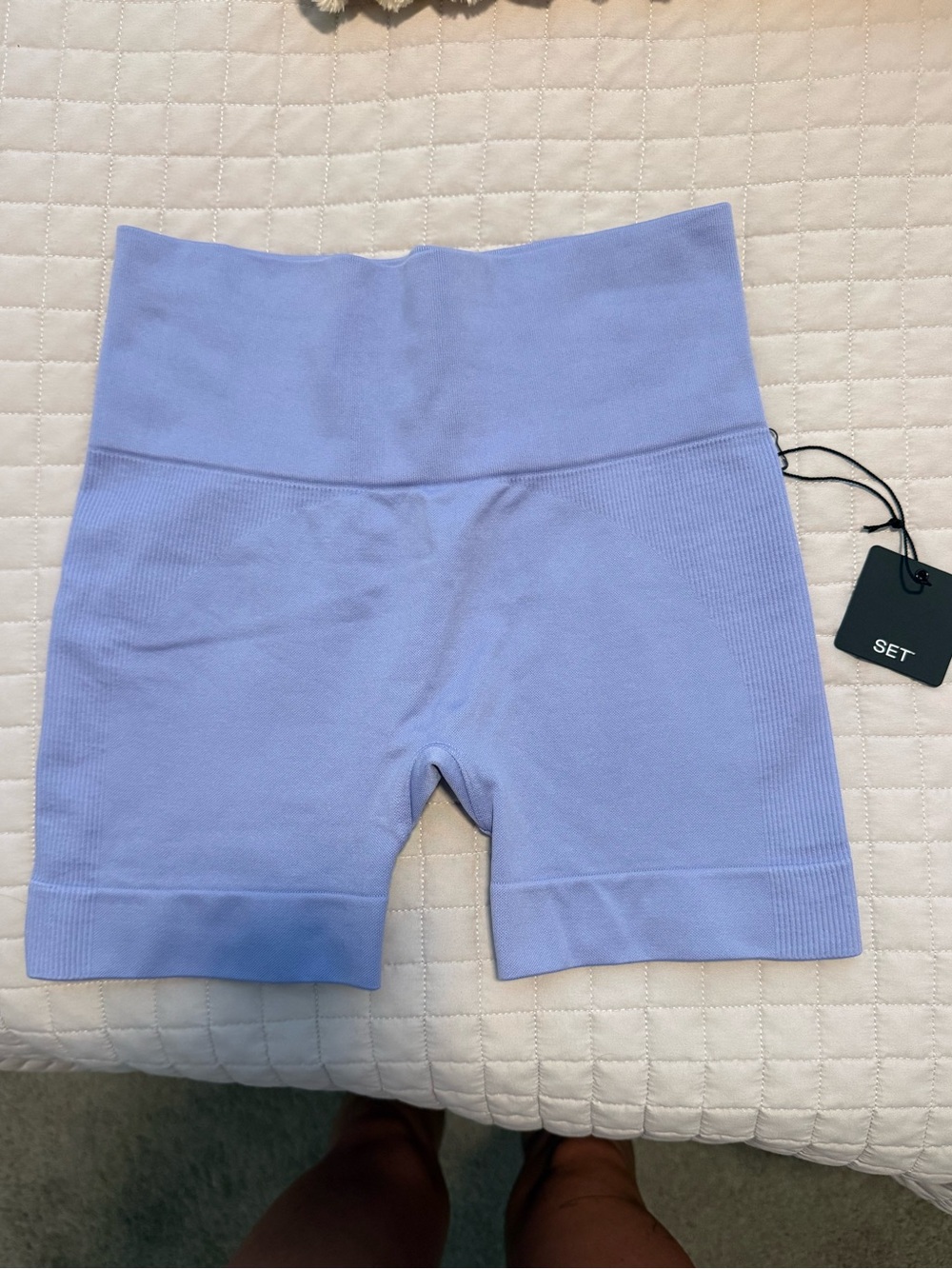 SET Active Lavender High-Waist Seamless Biker Shorts